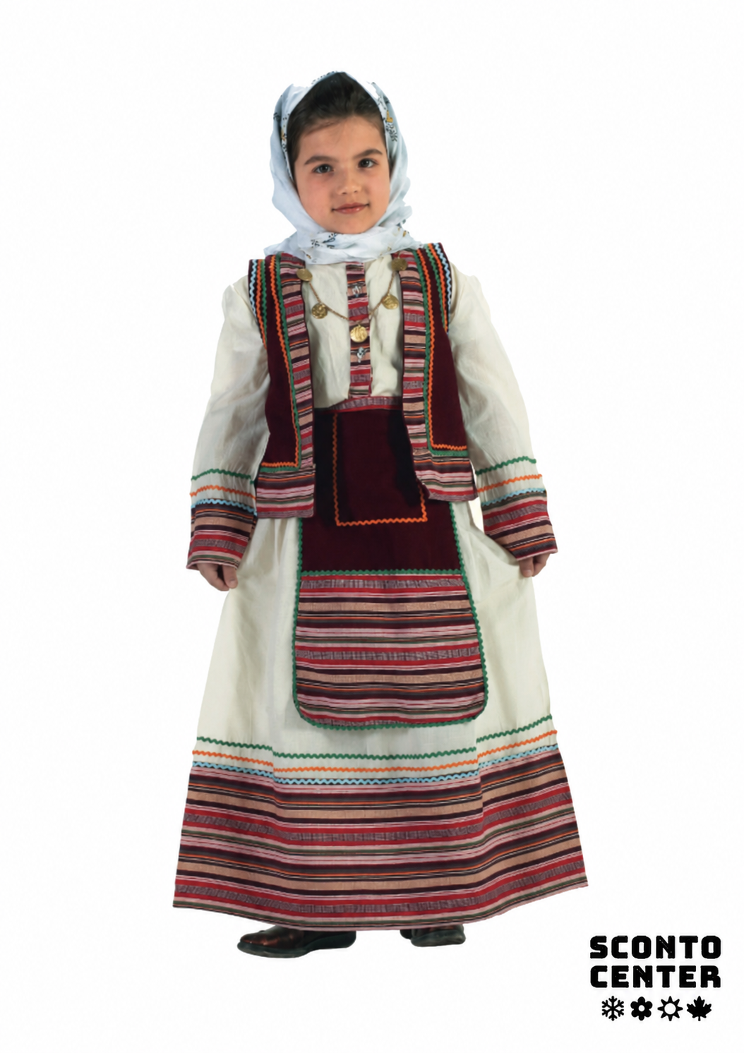 Παραδοσιακή στολή Βλαχοπούλα Lux με λογότυπο Sconto Center