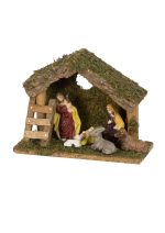 Christmas manger and figures for manger