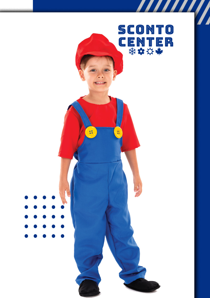 Παιδική Αποκριάτικη Στολή Super Mario Υδραυλικός | Ο Αγαπημένος Ήρωας των Video Games | Sconto Center Παιδική Αποκριάτικη Στολή Super Mario Υδραυλικός | Ο Αγαπημένος Ήρωας των Video Games | Sconto Center