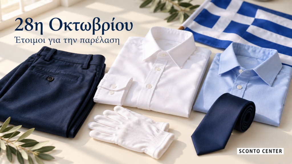 28η Οκτωβρίου: στολές παρέλασης, γάντια και πουκάμισα